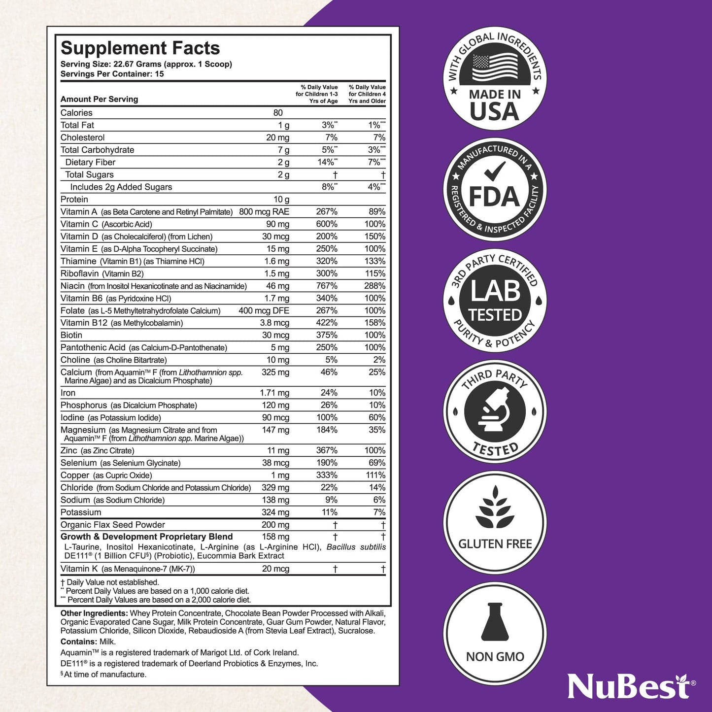 NuBest 10+ & Pro Duo – Growth & Immune Support for Kids & Teens (2 bottles/pack)