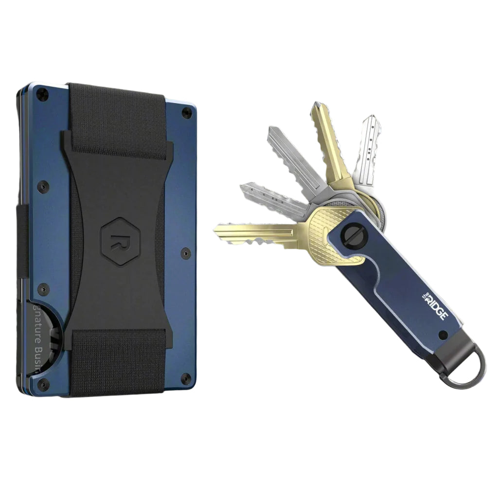 The Ridge Secure Essentials Bundle – Minimalist RFID-Blocking Slim Wallet - black