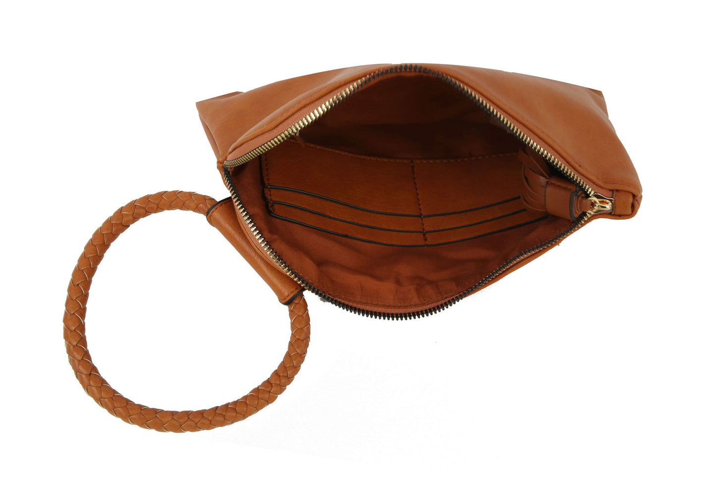Leather Clutch Wristlet – Tan | Handbag Republic