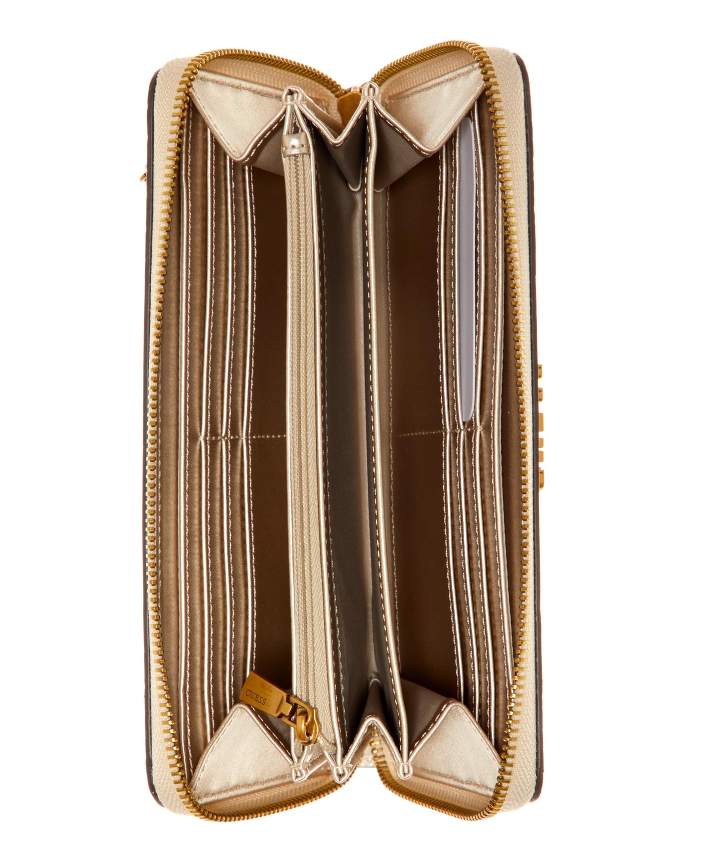 GUESS Laurel Large Zip Around Wallet, Light Blue Logo