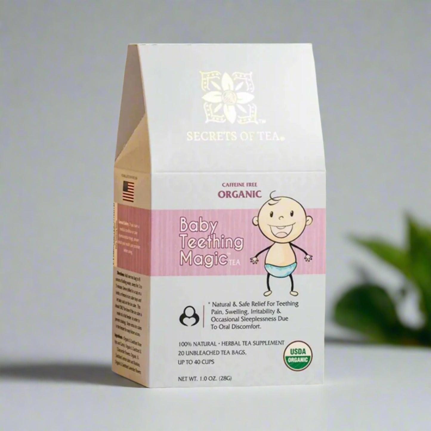 Baby Teething Magic Tea – Organic Relief for Teething & Gas – 20 Bags