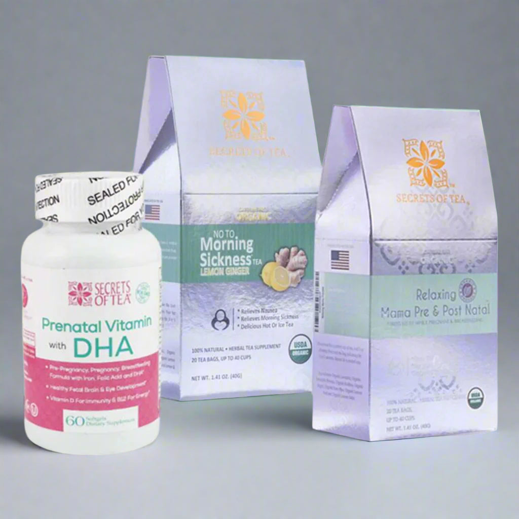 Morning Sickness Relief Tea – Ginger, Chamomile & Lemon Balm – Vegan