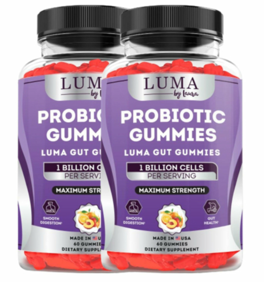 Probiotic Gummies for Adults – Luma Gut – Bloating & Wellness – 60 Ct