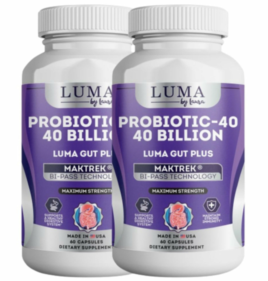 Luma Gut Plus Probiotics – 40 Billion CFU – Digestive & Immune Support