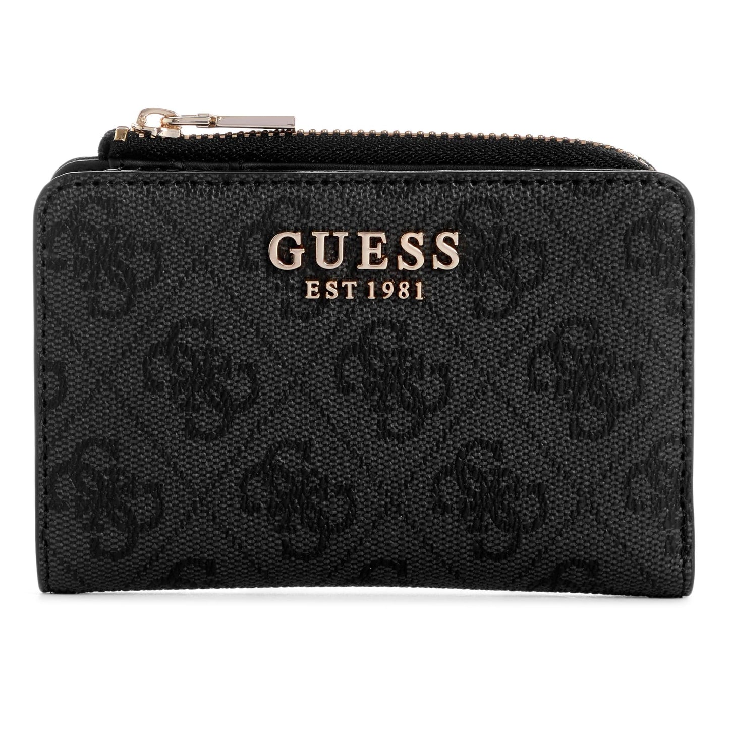 Ví Đựng Thẻ GUESS Laurel Khóa Kéo – Màu Coal Logo
