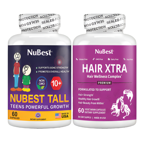 NuBest 10+ & Hair Duo – Growth Support for Kids & Hair Care for Adults (2 bottles/pack)