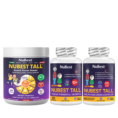 NuBest 3X Tall – Kids & Teens Height Support – All Ages (3 bottles/pack)