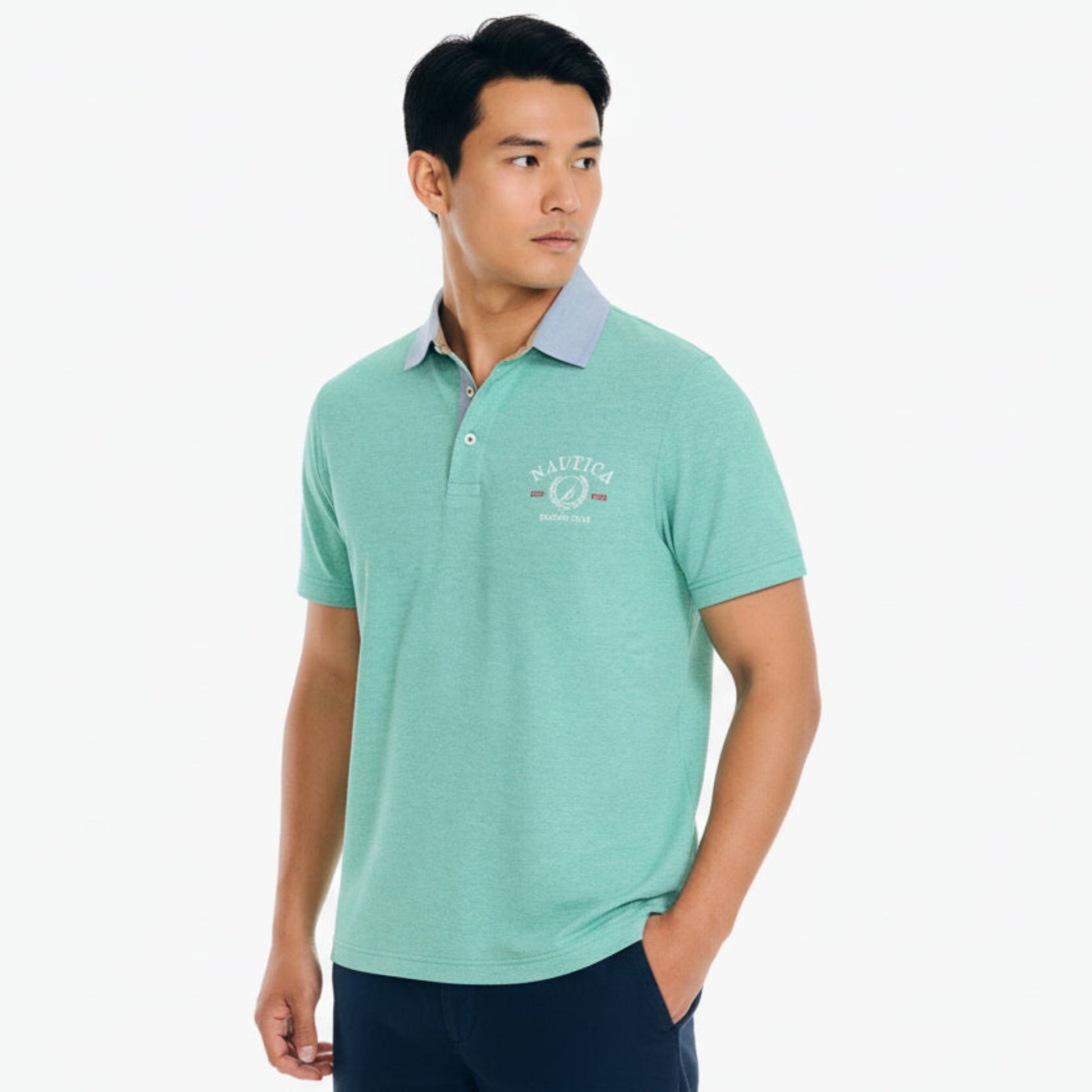 Nautica Mens Classic Fit Oxford Polo