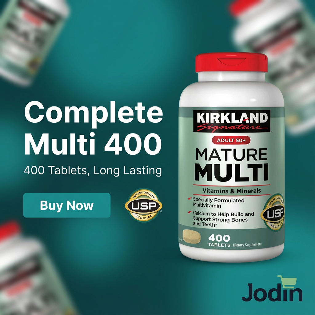 KIRKLAND Signature Adult 50+ Multi Vitamins & Minerals, 400 Tablets (2 Pack)