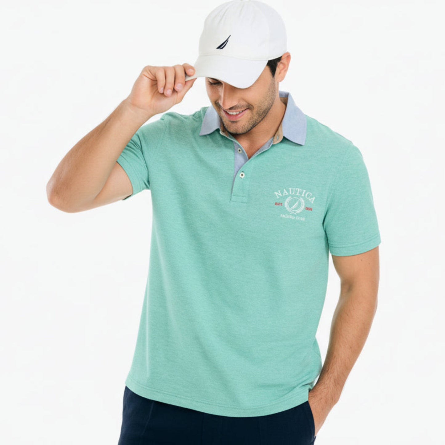 Nautica Mens Classic Fit Oxford Polo