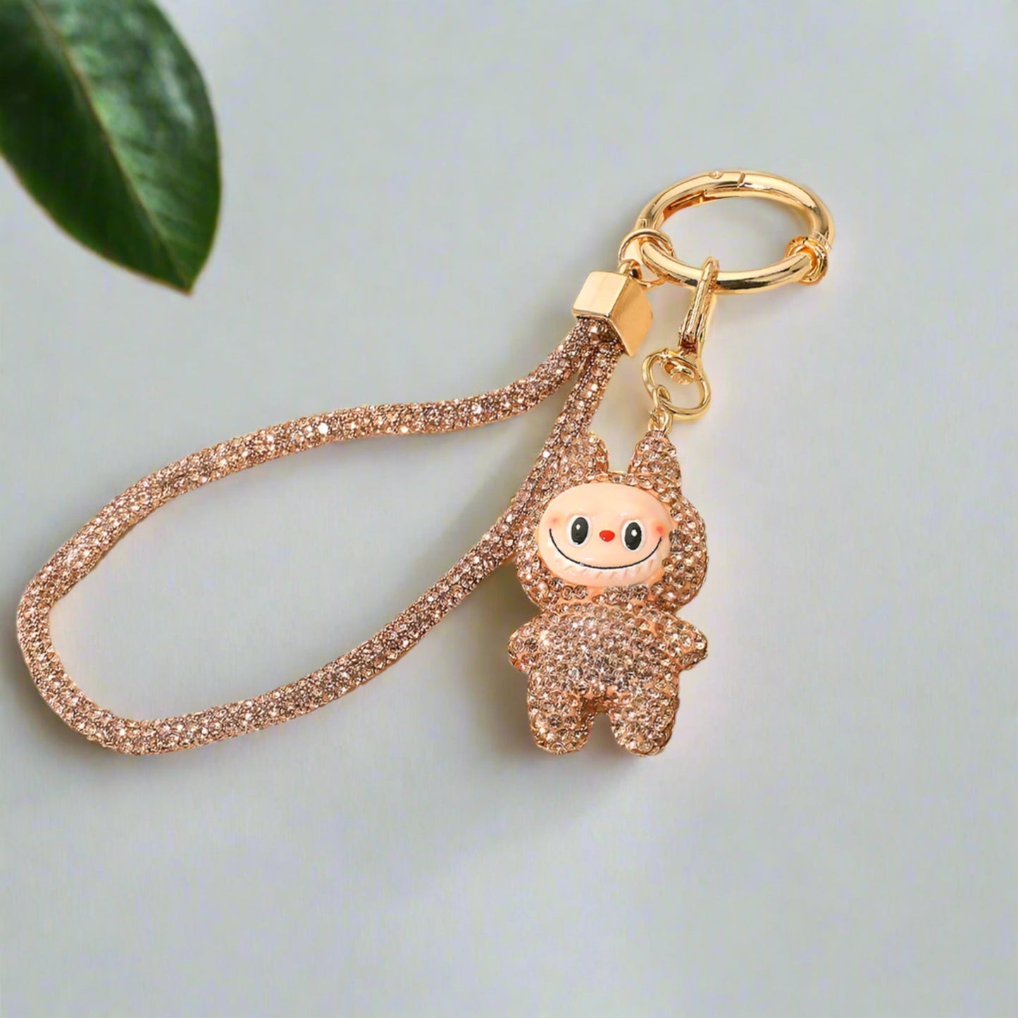 Cute Sparkling Doll Rhinestone Phone Strap Keychain Charm