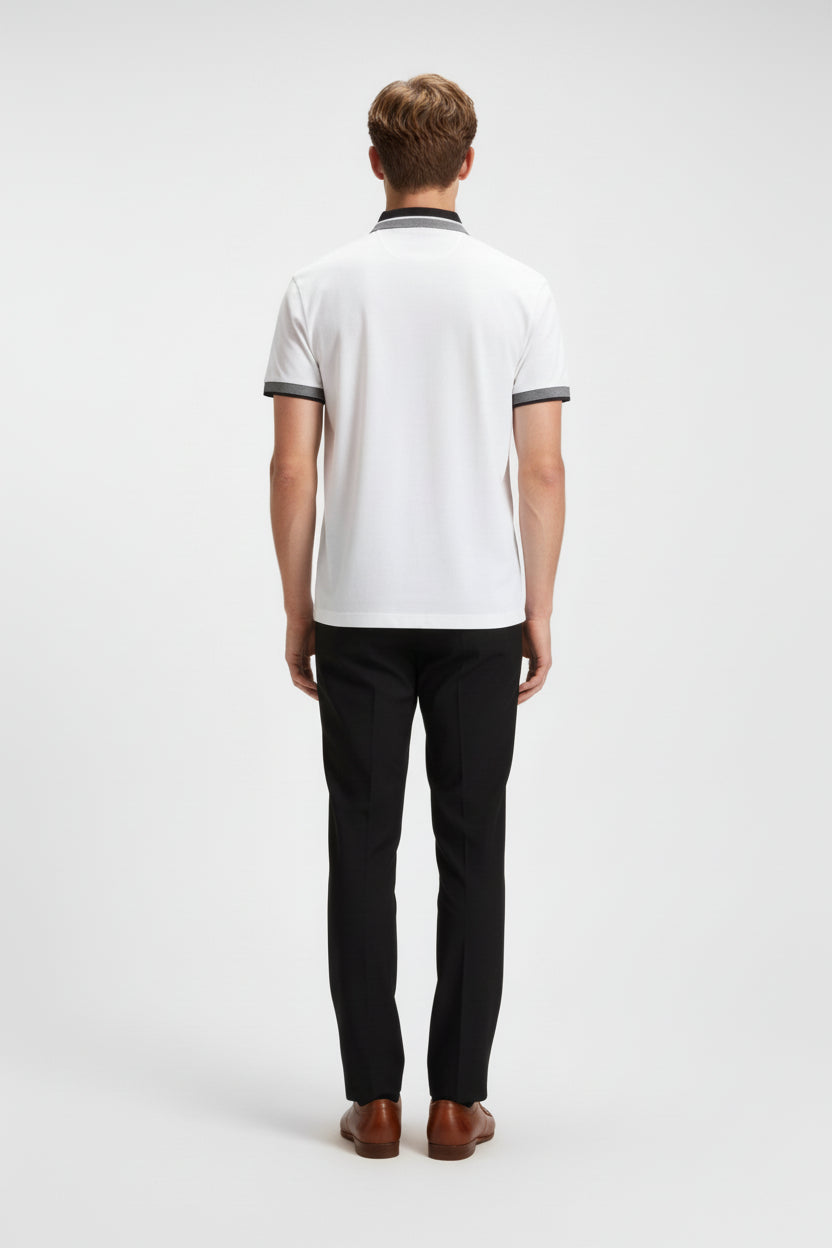 BOSS Cotton Piqué Polo Shirt with Zip Placket