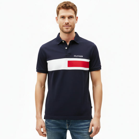 Tommy Hilfiger Men's Classic Cotton Pique Flag Polo Shirt