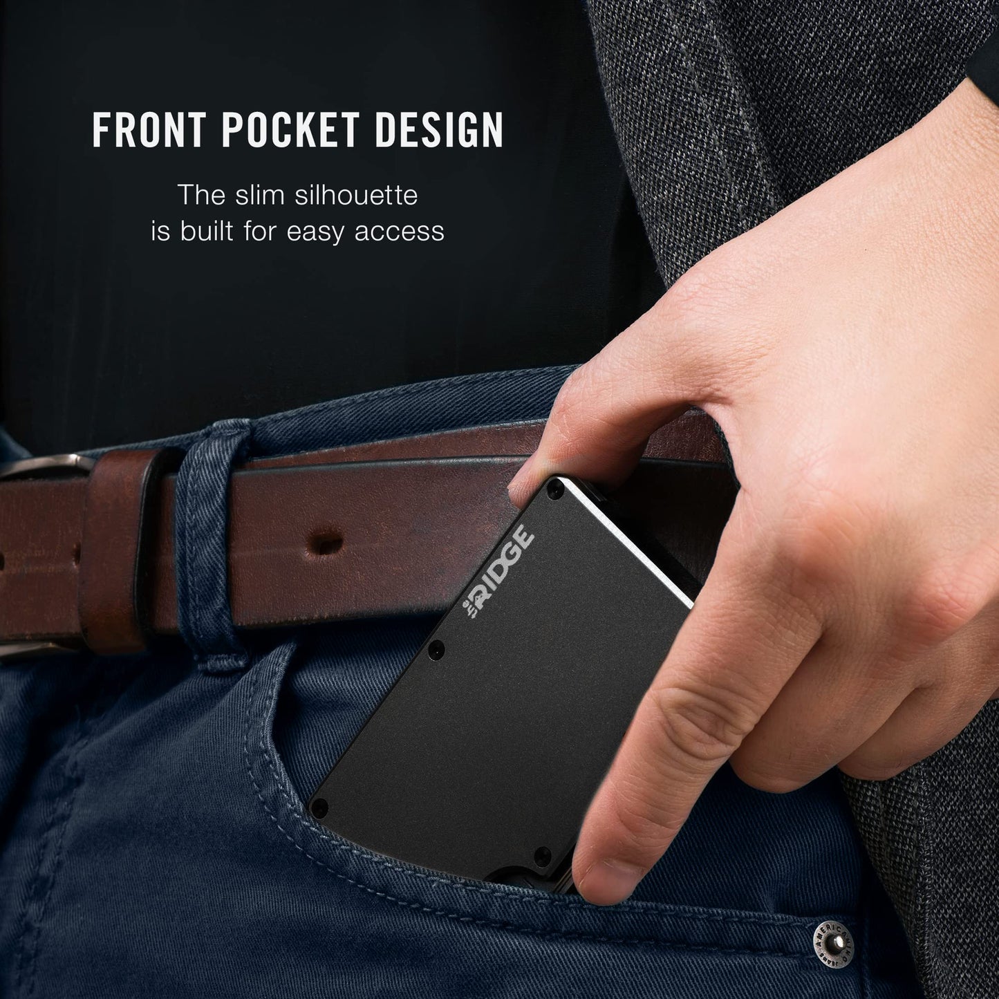 The Ridge Secure Essentials Bundle – Minimalist RFID-Blocking Slim Wallet - black
