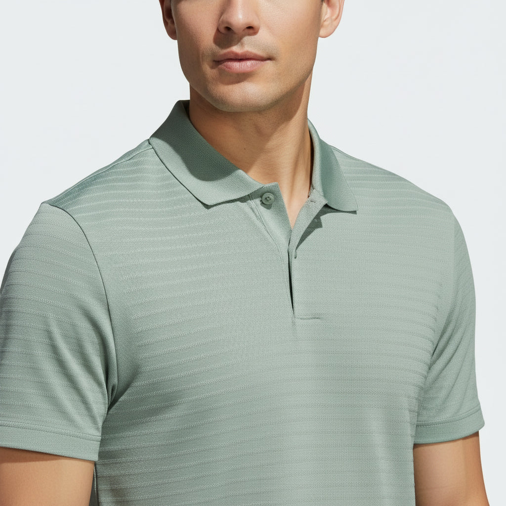 adidas Ultimate365 Tour Seamless Golf Polo Shirt in Silver Green
