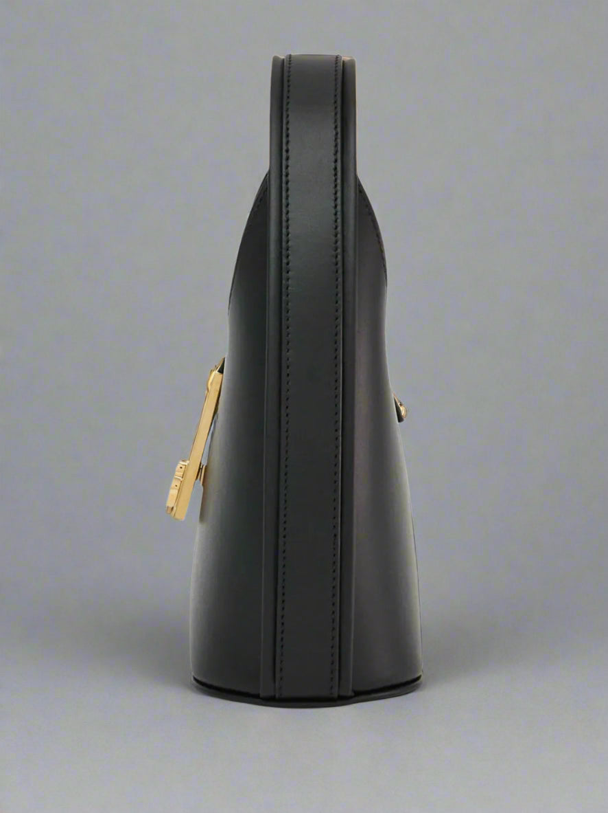 Ferragamo Mini Hobo Leather Shoulder Bag in Cedar Brown