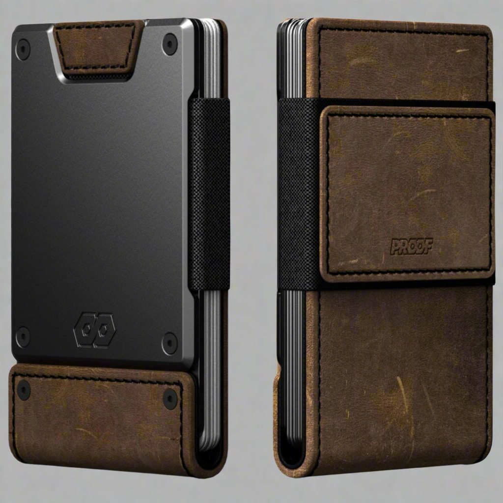 PROOF Slim RFID Wallet for Men – Leather & Metal | Minimalist