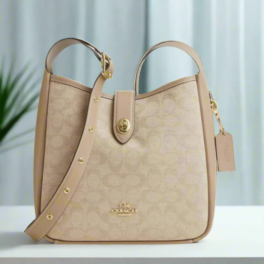 Coach Hadley Convertible Crossbody Bag With Signature Canvas – dark natural multi