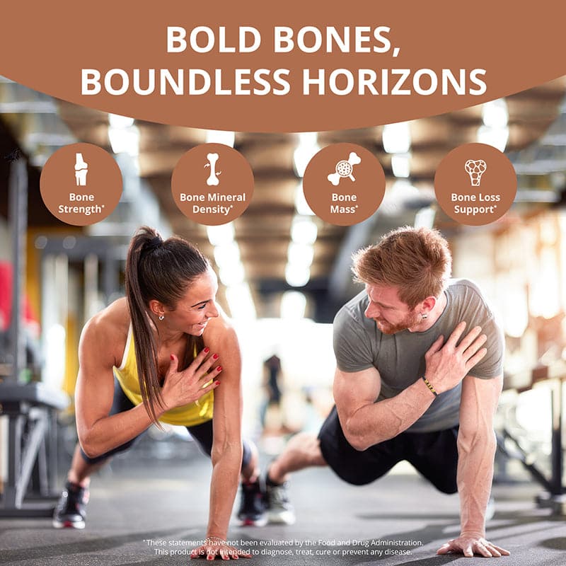 Bone Strength Supplement – 120 Capsules – Teens & Adults Support