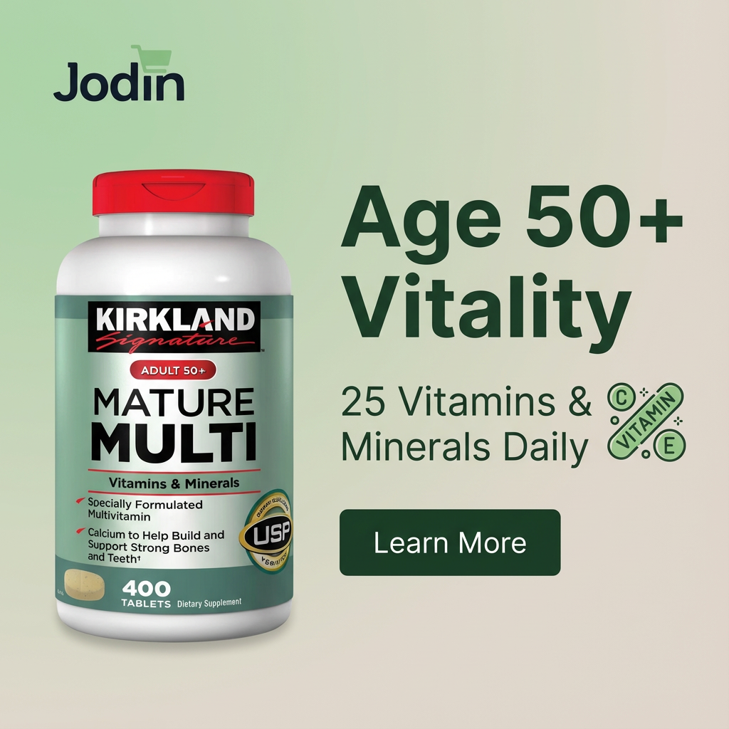 KIRKLAND Signature Adult 50+ Multi Vitamins & Minerals, 400 Tablets (2 Pack)