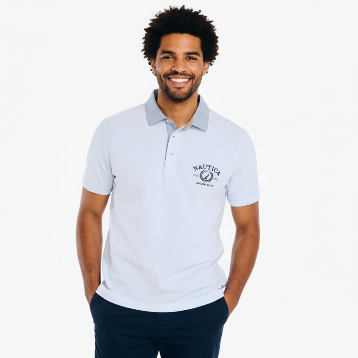 Nautica Mens Classic Fit Oxford Polo
