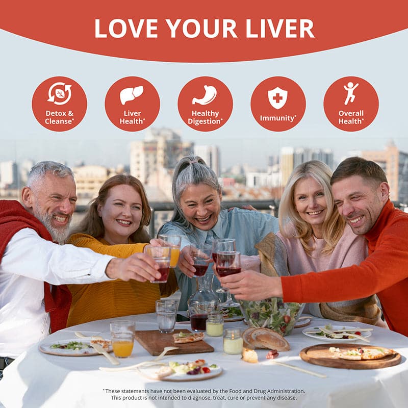 Liver Support Supplement – Natural Detox Formula – 60 Caps