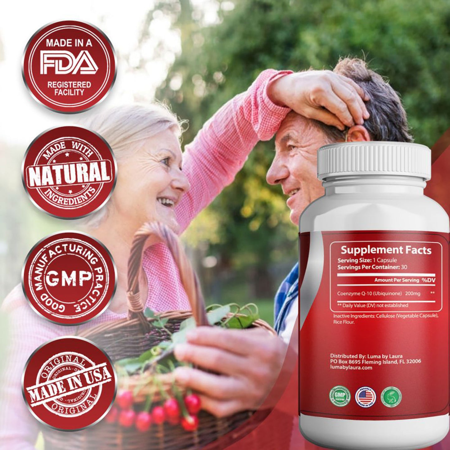 CoQ10 200mg Supplement – Heart, Energy & Brain Support – USA Made