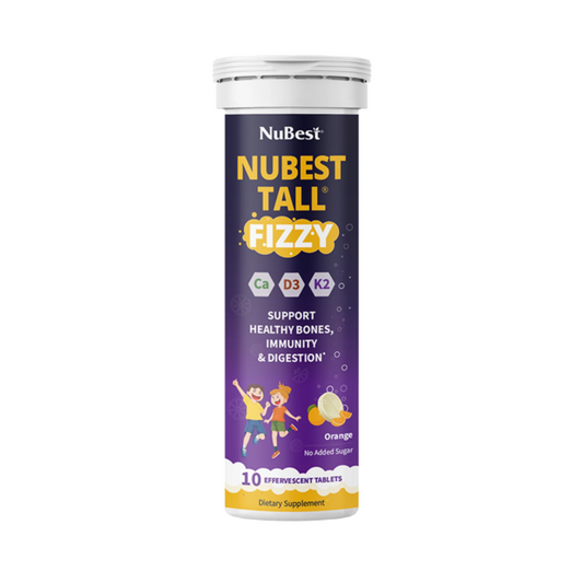 Height Growth Effervescent Supplement for Kids & Teens – Orange Flavor – Ages 4+